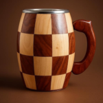 Wooden Coffee Mug with Stainless Steel Glass 1