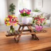 Wooden Folding Plant Stand 2