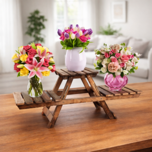 Wooden Folding Plant Stand 2