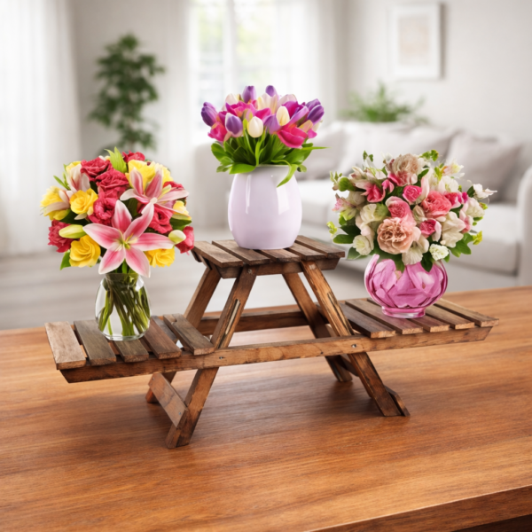 Wooden Folding Plant Stand 2