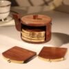 Wooden Kettle Shape Coasters 3