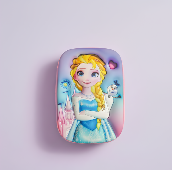 3D Hard-Shell Princess Pink Pencil Case for Kids