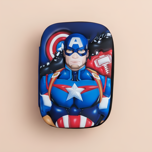 3D Hard-Shell Superhero Pencil Case for Kids