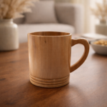 Handcrafted Wooden Coffee Mug, Minimalist Natural Wood Cup for Coffee & Tea main