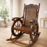 Handcrafted Sheesham Wood Rocking Chair