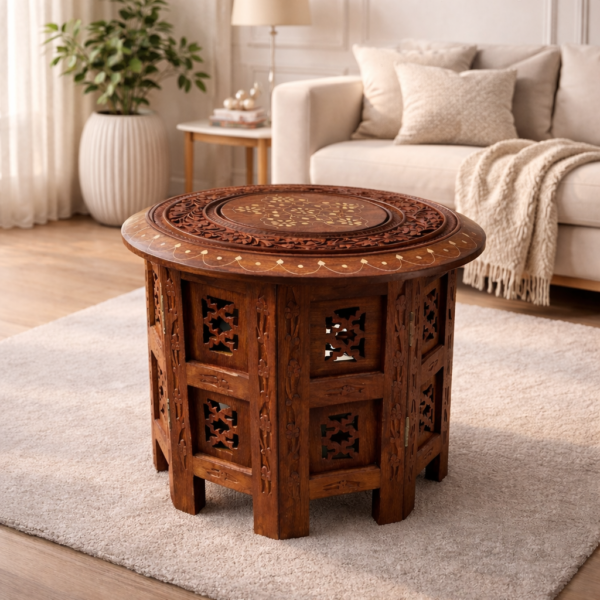 Handmade Wooden Side Stool for Living Room, Lobby & Garden
