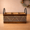 Wooden Cutlery & Stationery Organizer