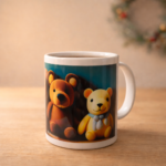 happy Birthday Teddy Bear Printed Coffee Mug