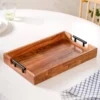Wooden Serving Tray with Handles