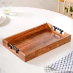 Wooden Serving Tray with Handles