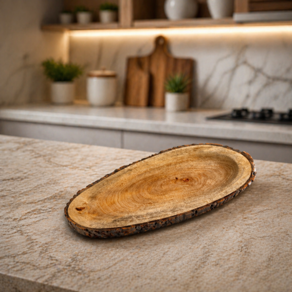 Handmade Oval Wooden Serving Tray