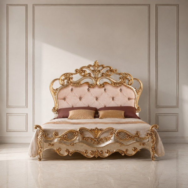 Luxury Handcrafted Royal King Size Bed