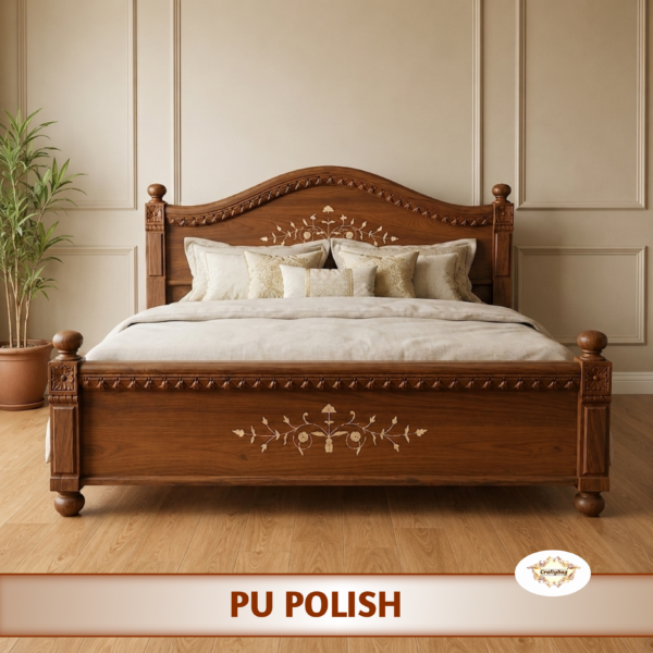 Premium Made-to-Order Teak Wood Bed Headboard & Footboard Set – PU Polish CB-MTO-014
