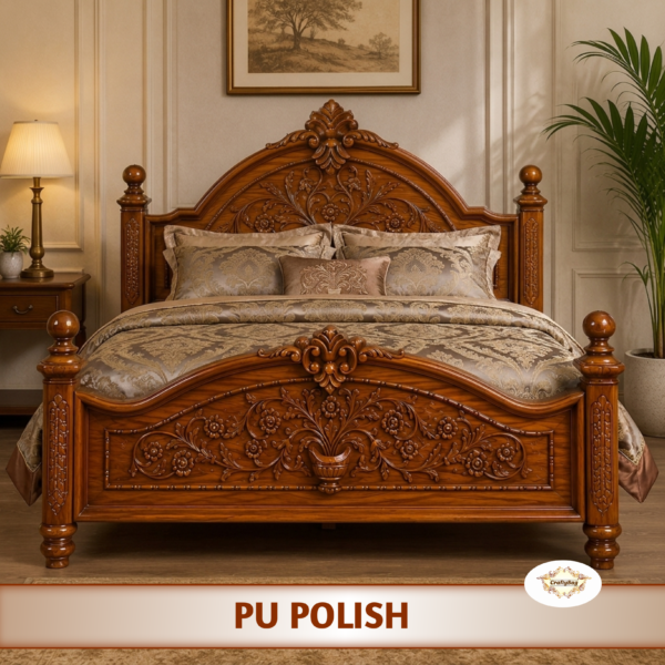 Premium Made-to-Order Teak Wood Bed Headboard & Footboard Set – PU Polish CB-MTO-013