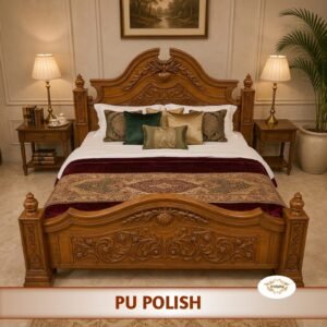 Premium Made-to-Order Teak Wood Bed Headboard & Footboard Set – PU Polish CB-MTO-010