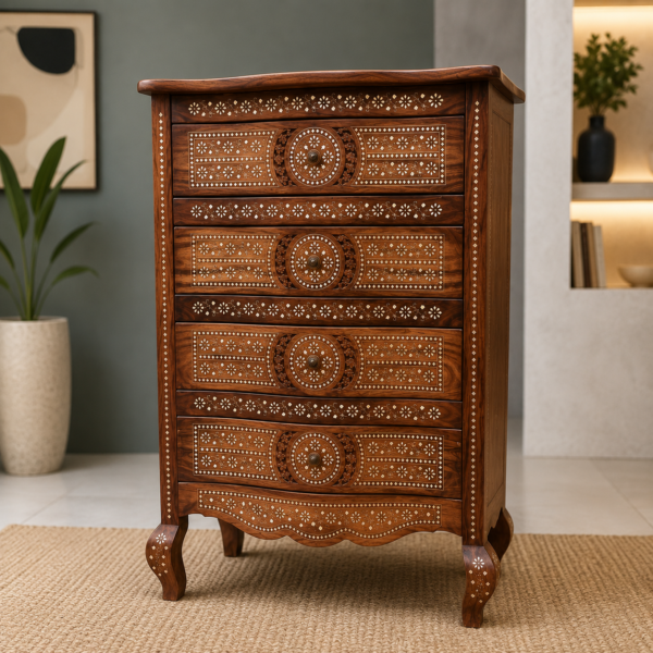 Product Name: Handcrafted Wooden 4-Drawer Chest
