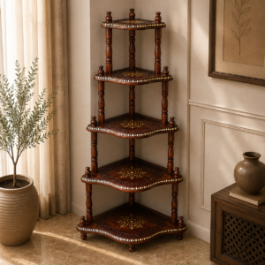 Royal Handcrafted Wooden Corner Shelf