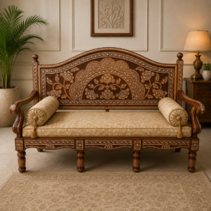 Premium Made-to-Order Wooden 3 Seater Sofa