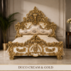 Luxury Made-to-Order Headboard & Footboard Set in Duco Cream and Gold